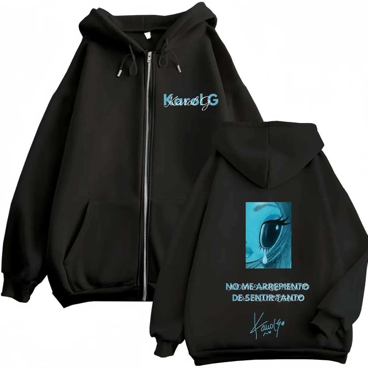 Karol G Album No Me Arrepiento - Mens Fashion Zip Up Hoodies 评论和价格