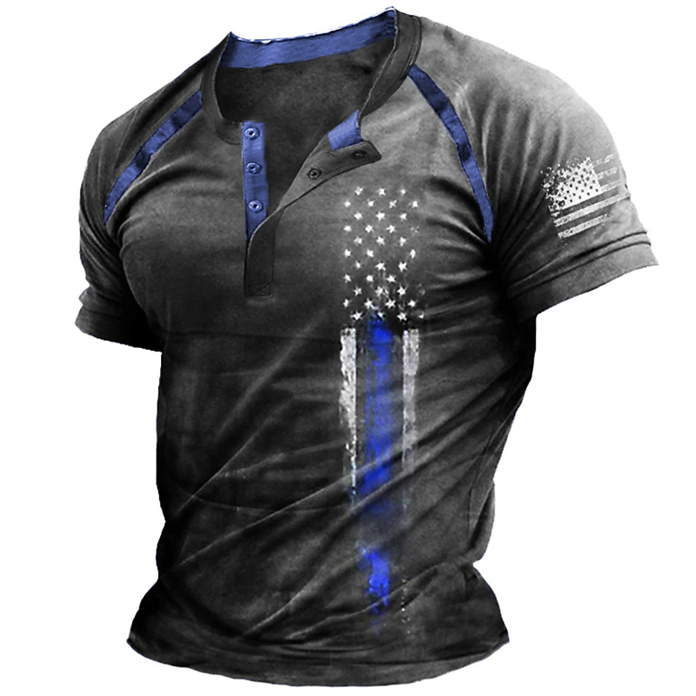 Funny 3D American Flag Print M - Mens Fashion Clothes 评论和价格