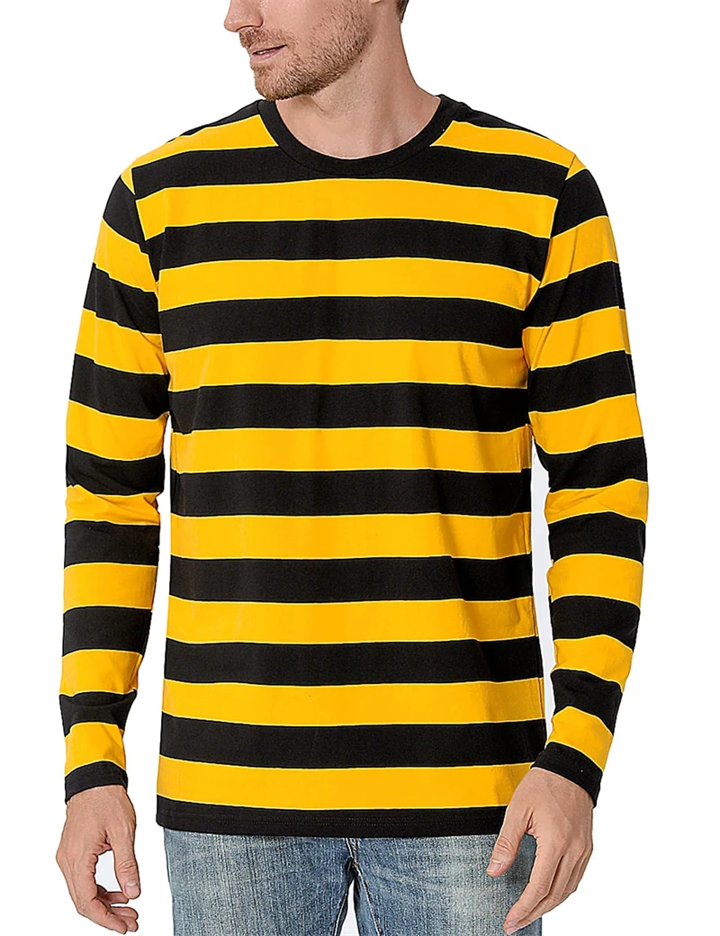 Fashion Contrast Stripe 3D Pri - Mens Fashion Summer 评论和价格