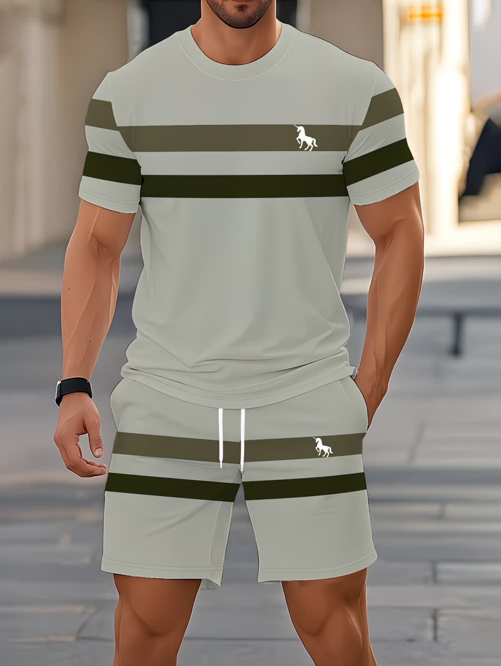Men's Summer Sets Funny 3D Str - Men'S Fashion Videos 评论和价格