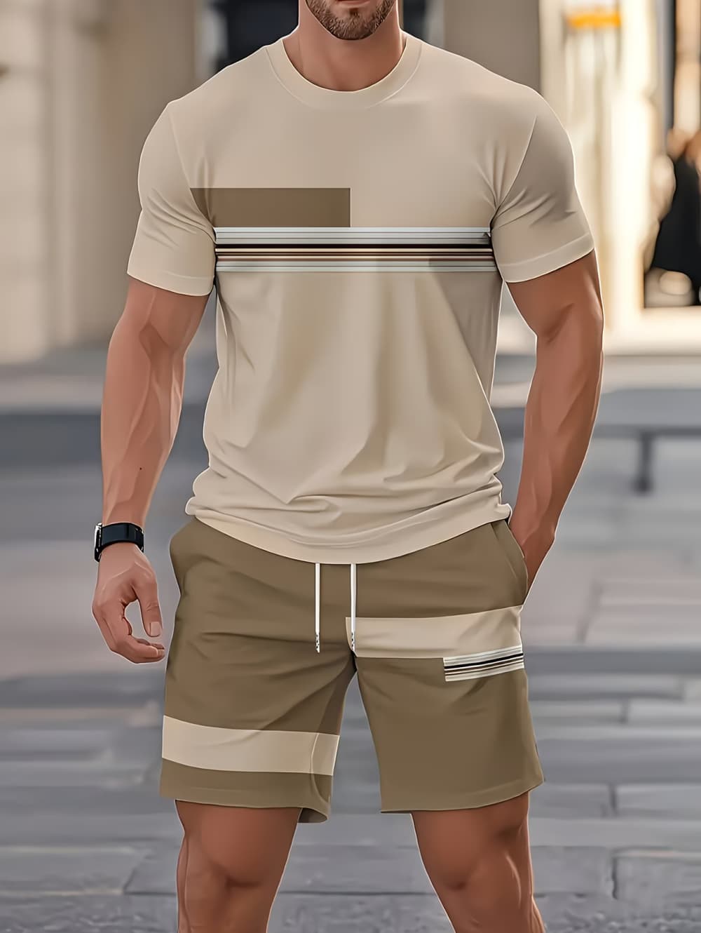 Men's Summer Sets Funny 3D Str - Men'S Fashion Videos 评论和价格