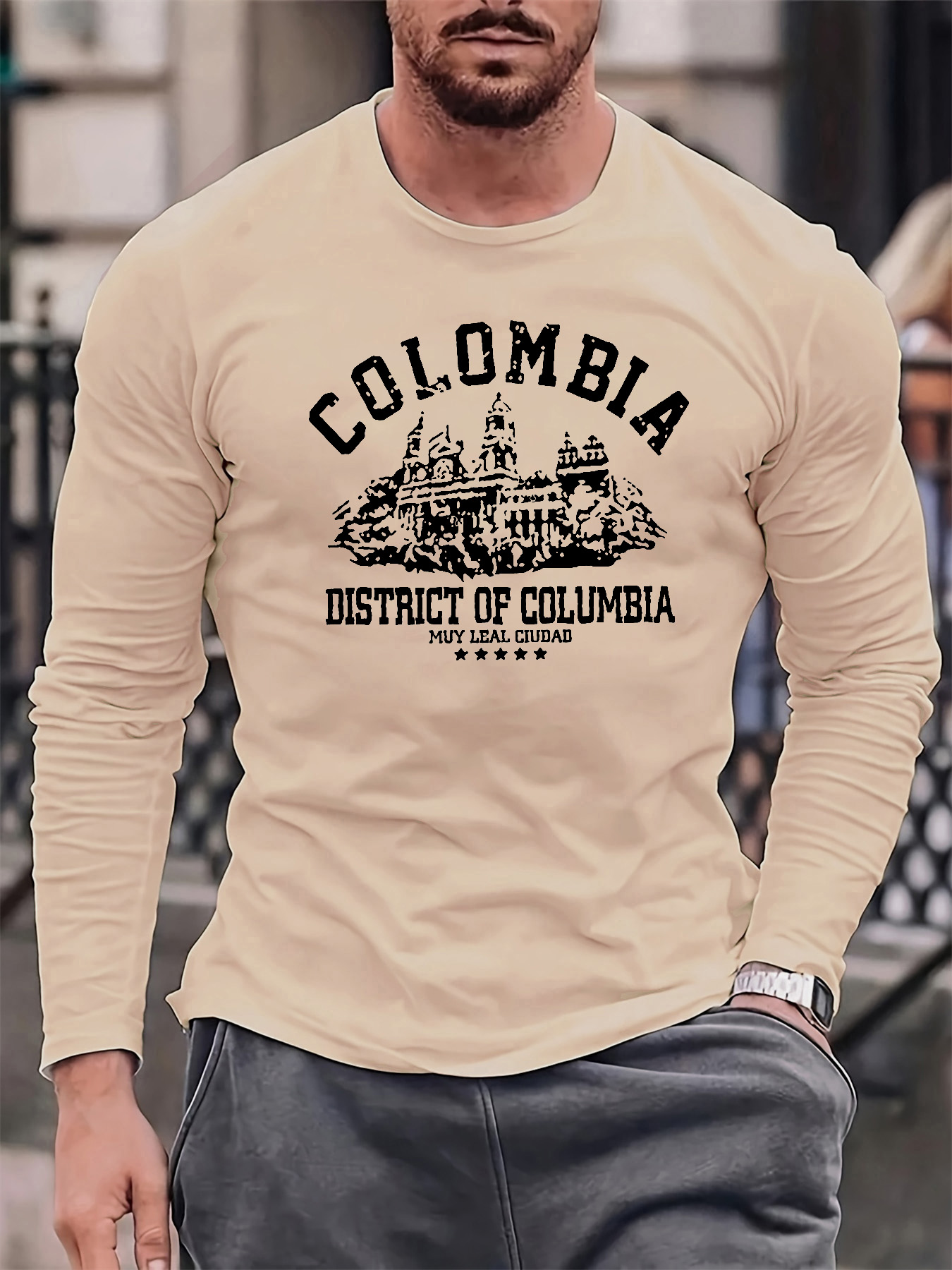 100% Cotton Men's Long Sleeved - Men'S Fashion T Shirts 评论和价格