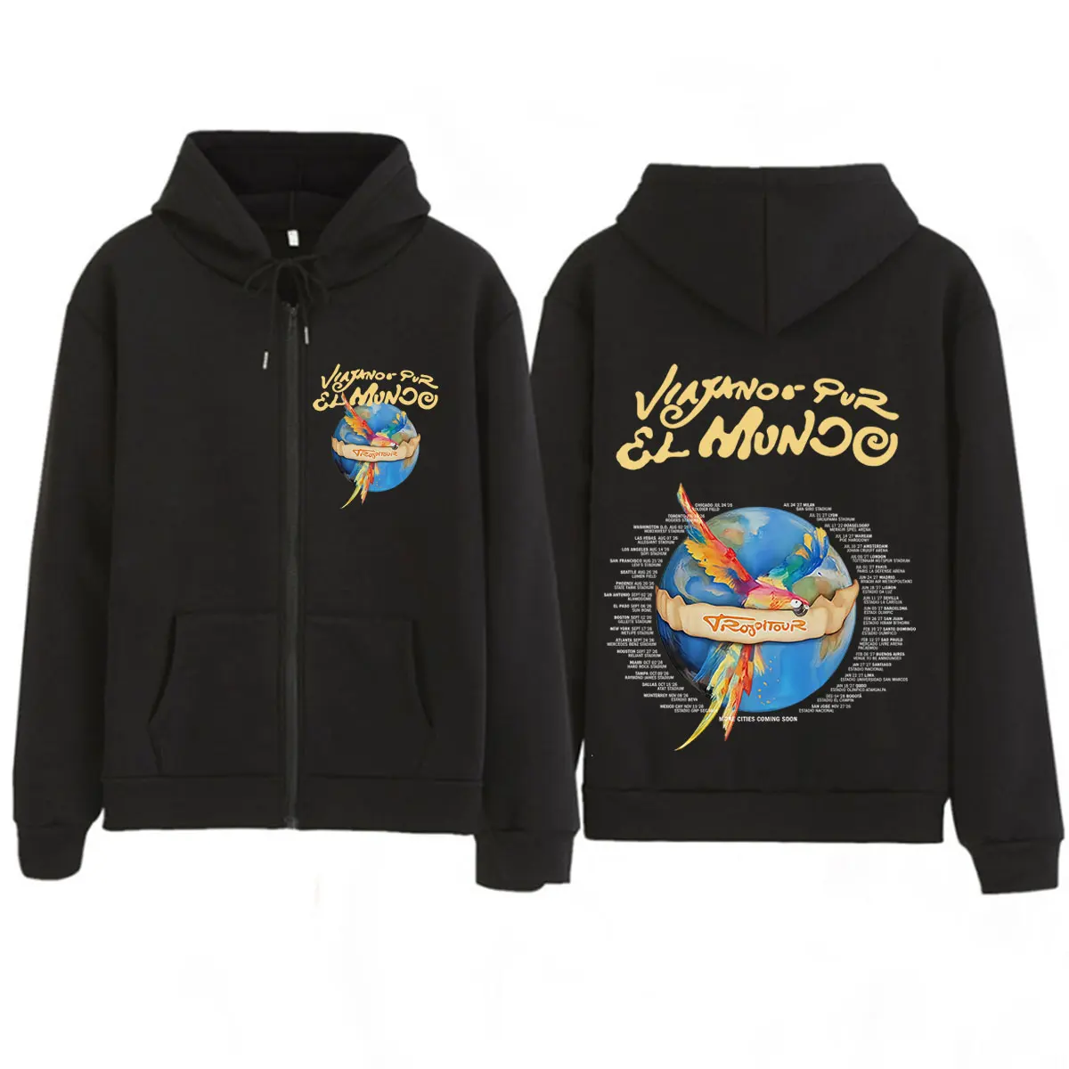Karol G Viajando Por El Mundo  - Mens Fashion Zip Up Hoodies 评论和价格