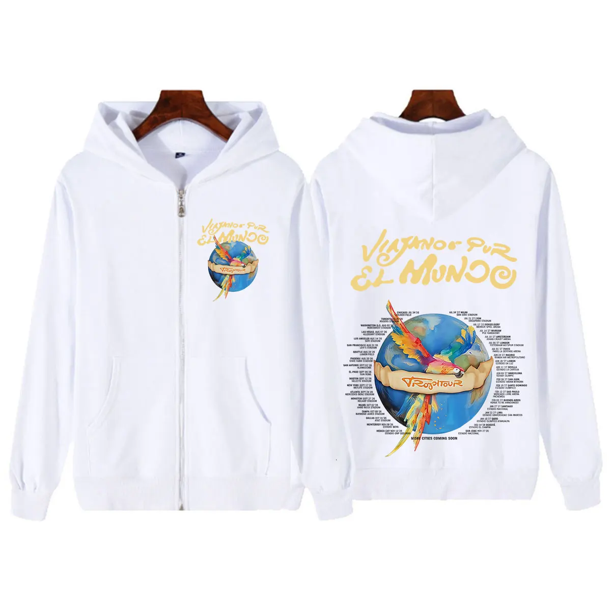 Karol G Viajando Por El Mundo  - Mens Fashion Zip Up Hoodies 评论和价格
